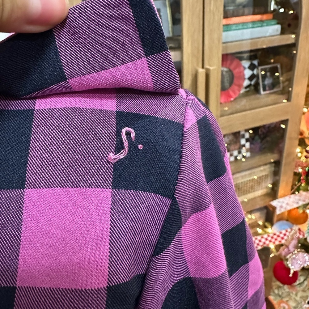 Do + Be pink and Navy Plaid Women's Blouse size small - Picture 5 of 8